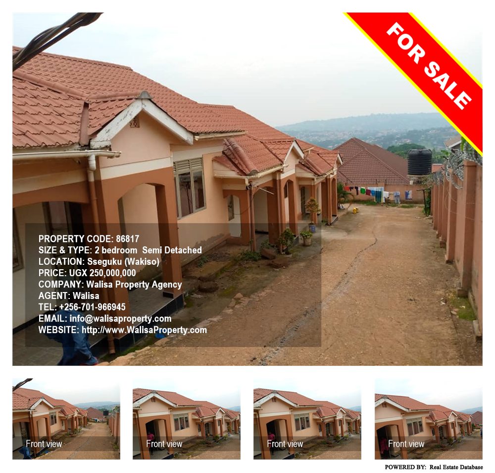 2 bedroom Semi Detached  for sale in Seguku Wakiso Uganda, code: 86817