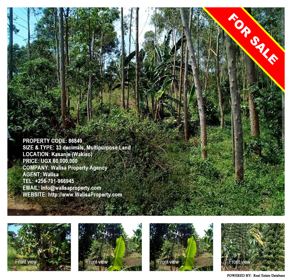 Multipurpose Land  for sale in Kasanjje Wakiso Uganda, code: 86849