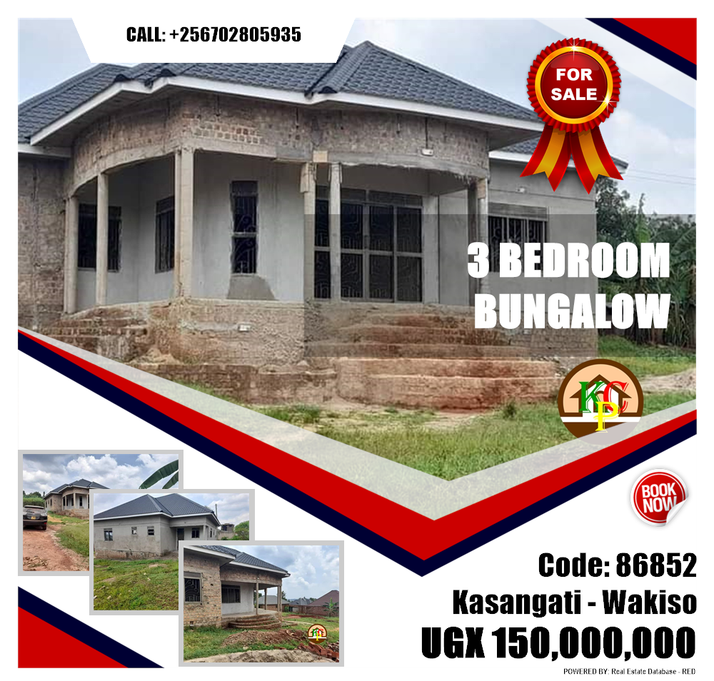 3 bedroom Bungalow  for sale in Kasangati Wakiso Uganda, code: 86852