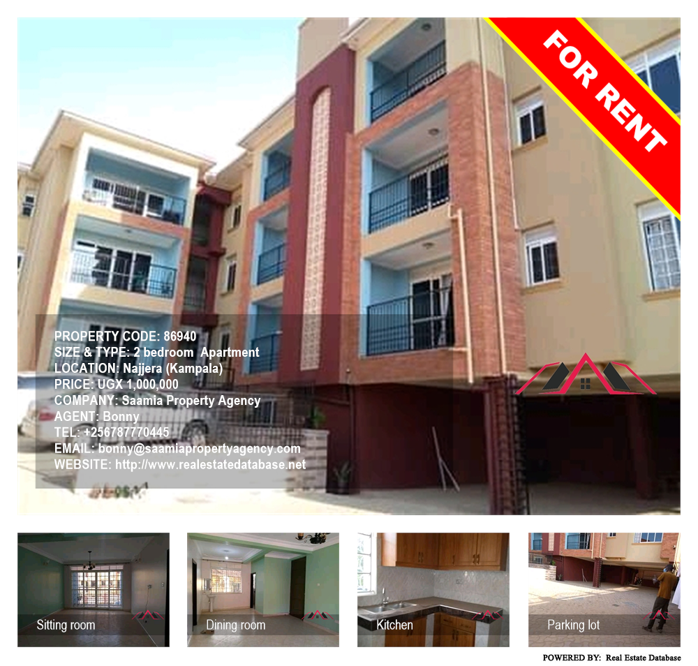 2 bedroom Apartment  for rent in Najjera Kampala Uganda, code: 86940