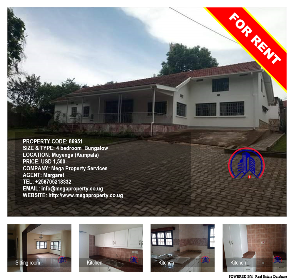 4 bedroom Bungalow  for rent in Muyenga Kampala Uganda, code: 86951