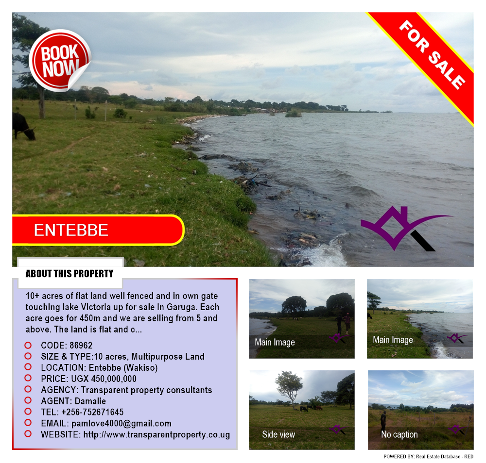 Multipurpose Land  for sale in Entebbe Wakiso Uganda, code: 86962