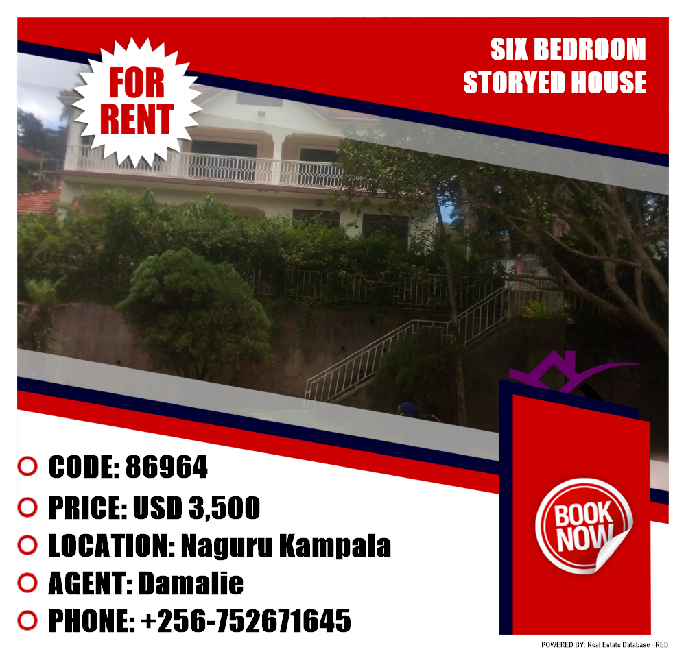 6 bedroom Storeyed house  for rent in Naguru Kampala Uganda, code: 86964