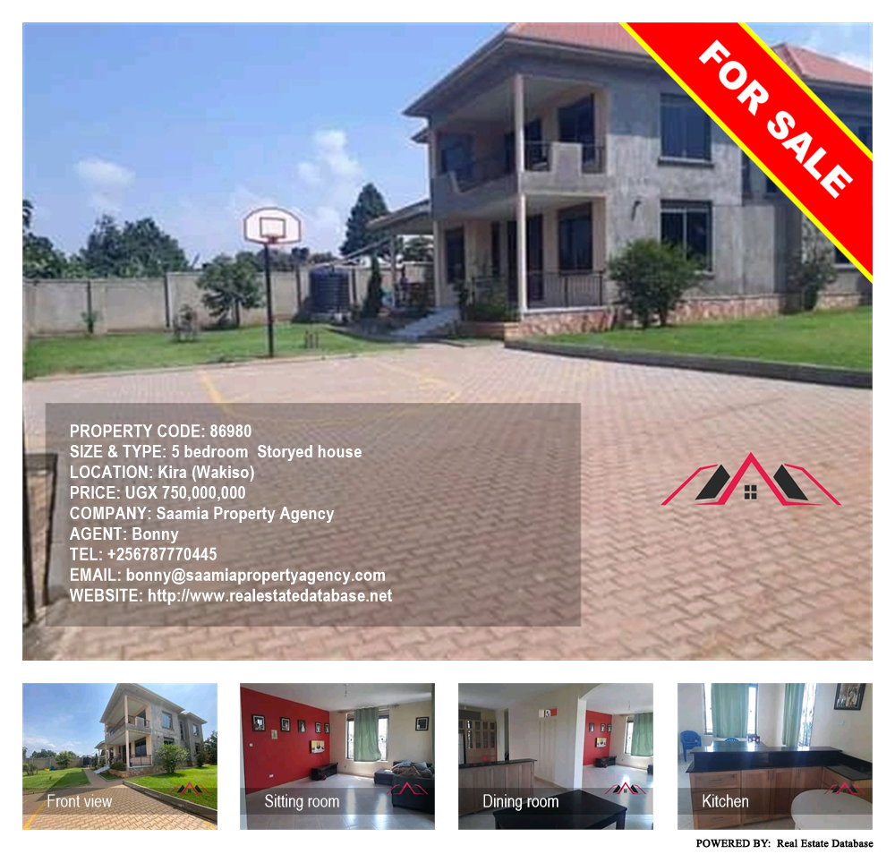 5 bedroom Storeyed house  for sale in Kira Wakiso Uganda, code: 86980