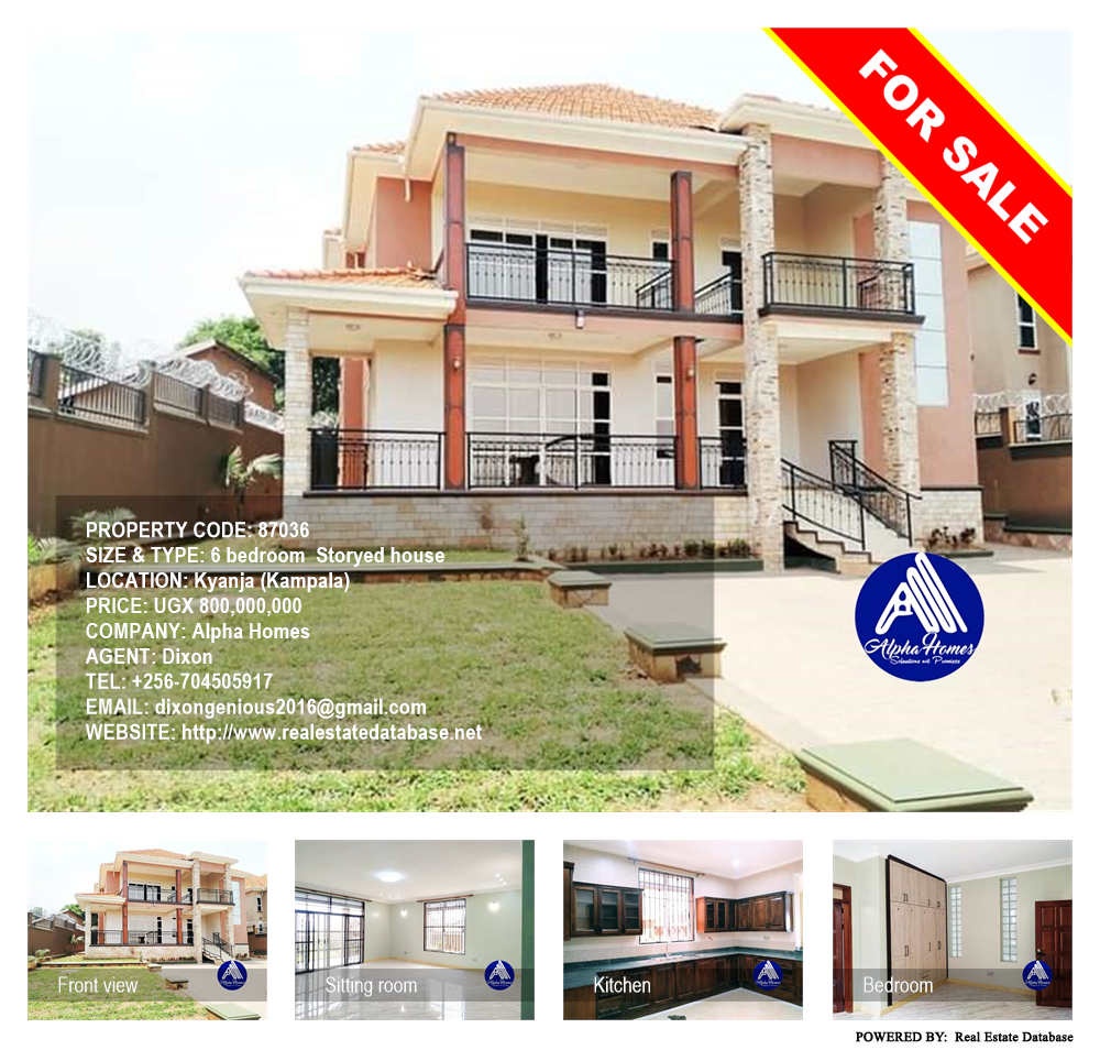 6 bedroom Storeyed house  for sale in Kyanja Kampala Uganda, code: 87036