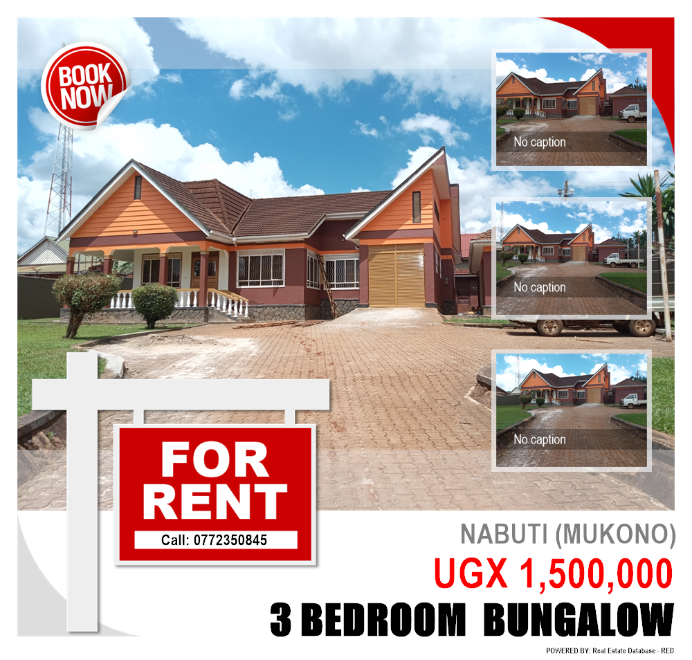 3 bedroom Bungalow  for rent in Nabuuti Mukono Uganda, code: 87130