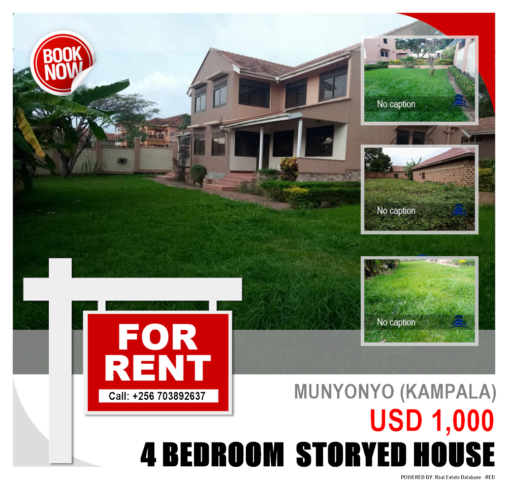 4 bedroom Storeyed house  for rent in Munyonyo Kampala Uganda, code: 87136