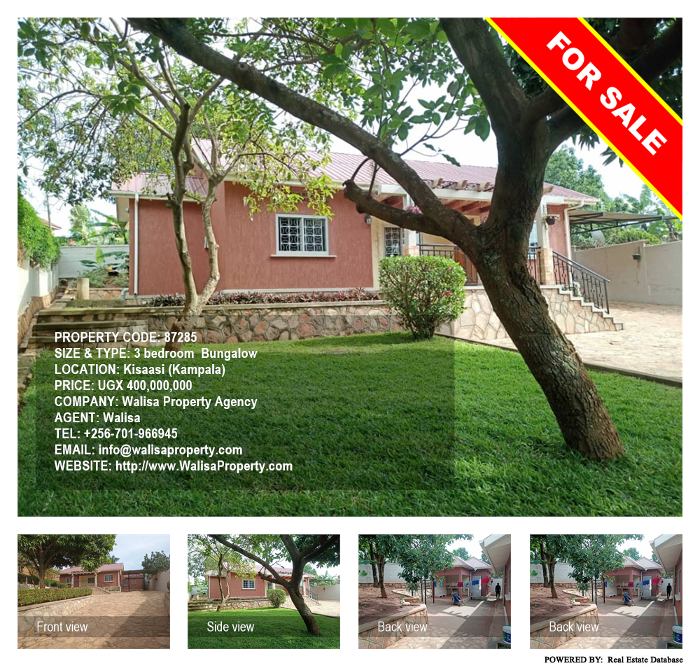 3 bedroom Bungalow  for sale in Kisaasi Kampala Uganda, code: 87285