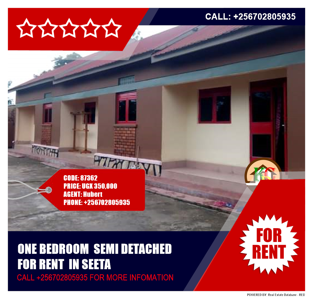 1 bedroom Semi Detached  for rent in Seeta Mukono Uganda, code: 87362