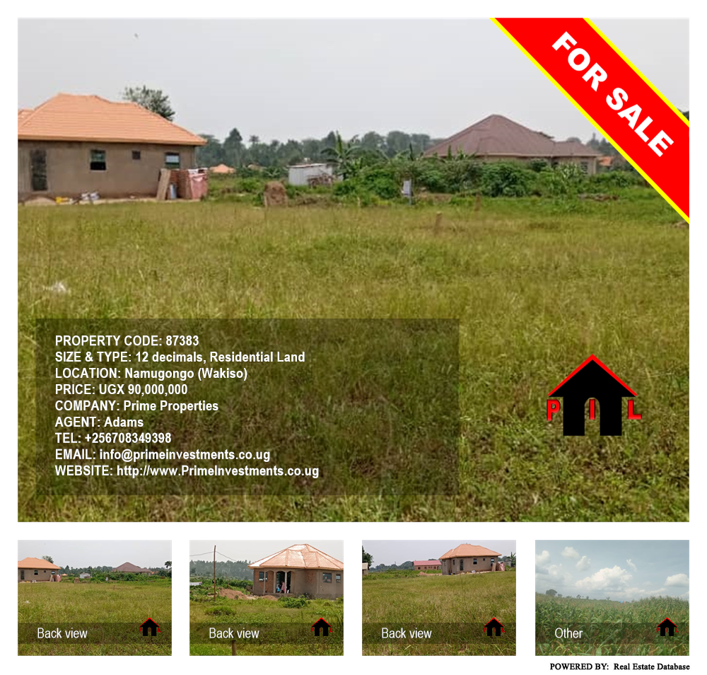 Residential Land  for sale in Namugongo Wakiso Uganda, code: 87383