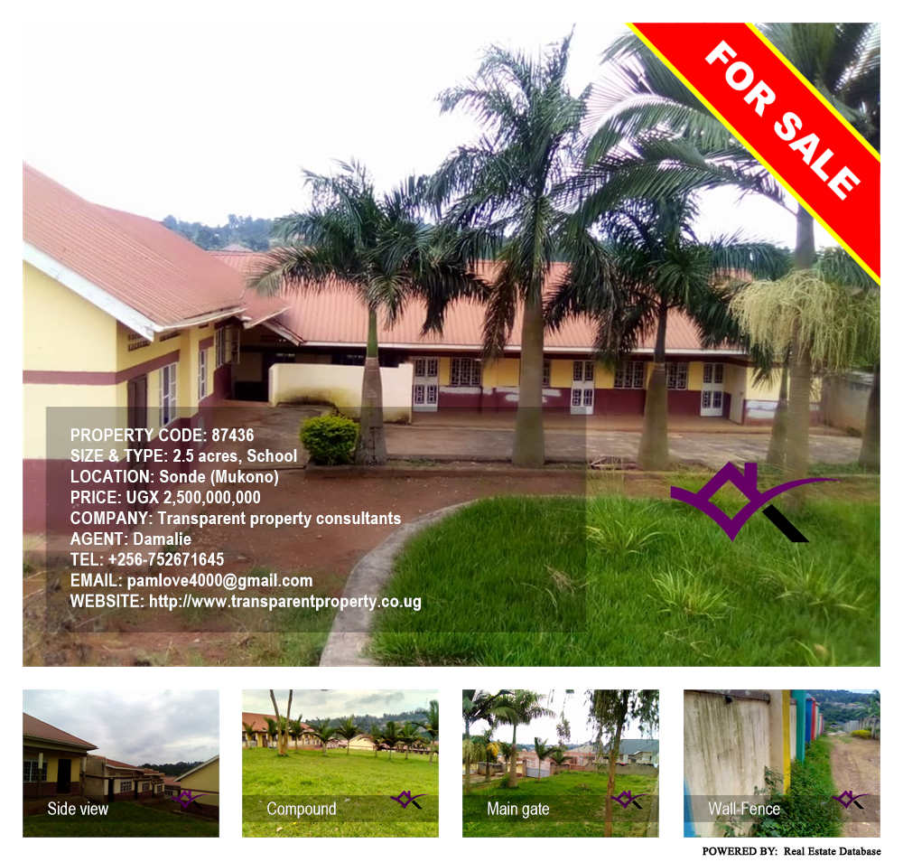School  for sale in Sonde Mukono Uganda, code: 87436