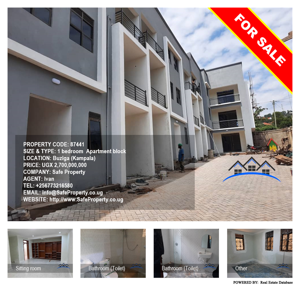 1 bedroom Apartment block  for sale in Buziga Kampala Uganda, code: 87441