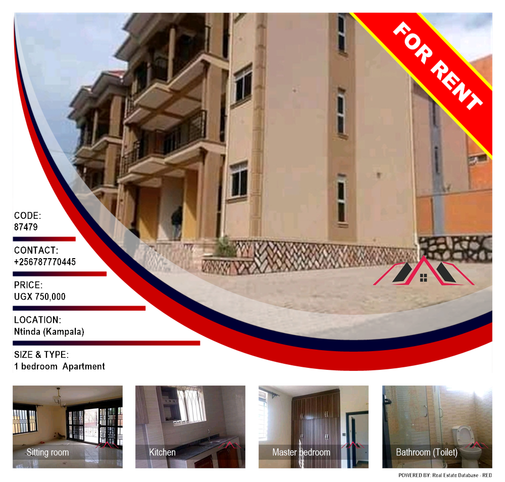 1 bedroom Apartment  for rent in Ntinda Kampala Uganda, code: 87479