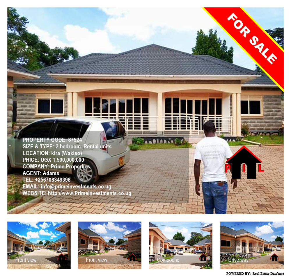 2 bedroom Rental units  for sale in Kira Wakiso Uganda, code: 87524
