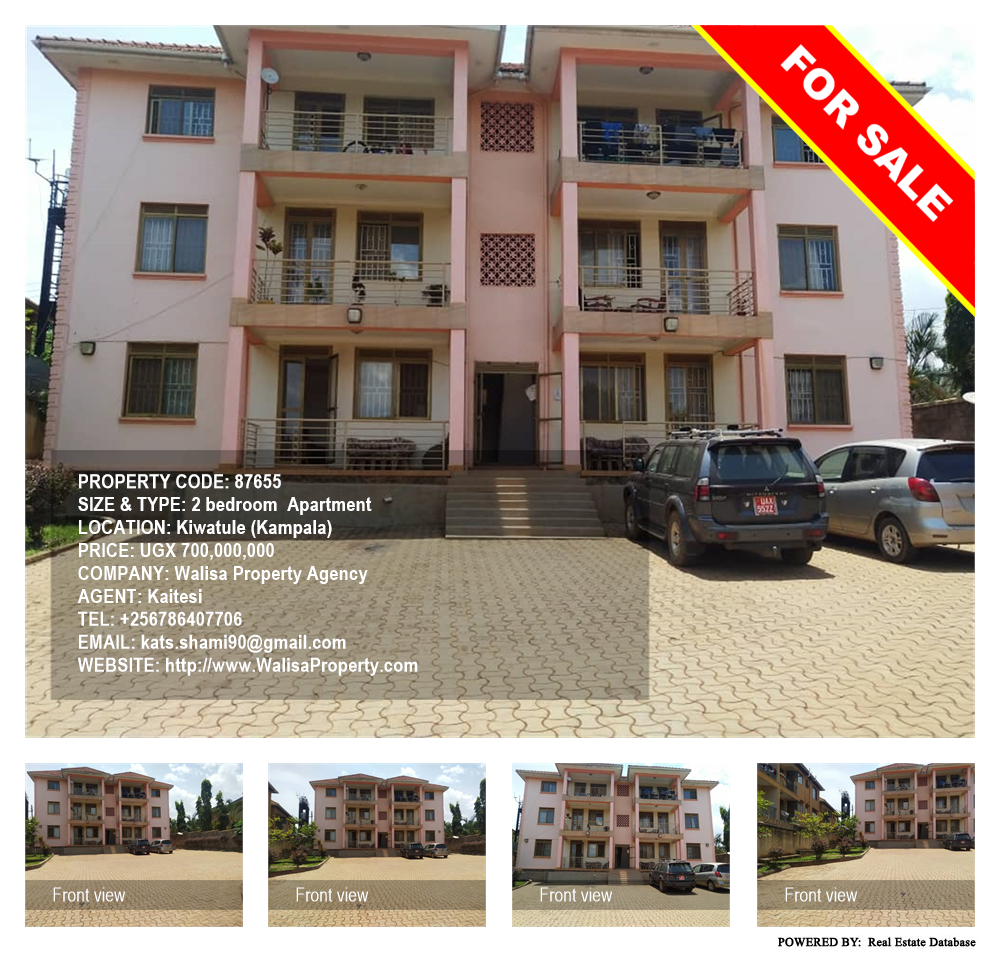 2 bedroom Apartment  for sale in Kiwaatule Kampala Uganda, code: 87655