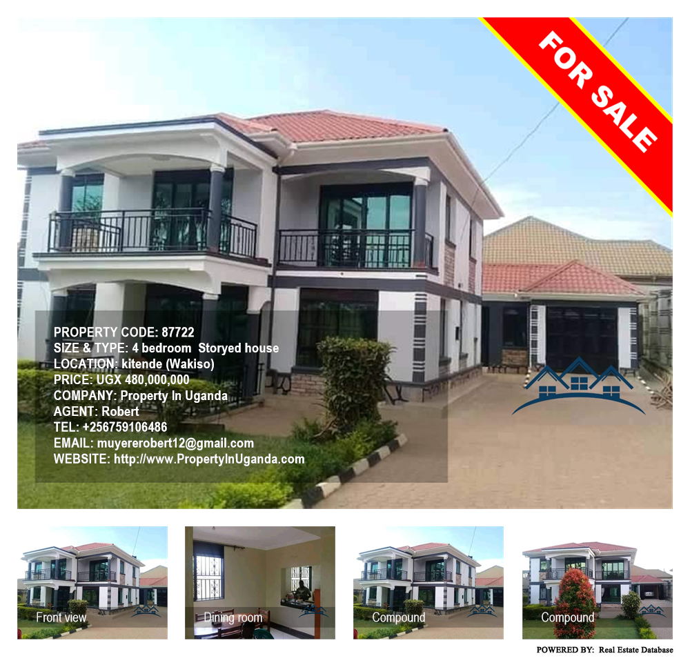 4 bedroom Storeyed house  for sale in Kitende Wakiso Uganda, code: 87722