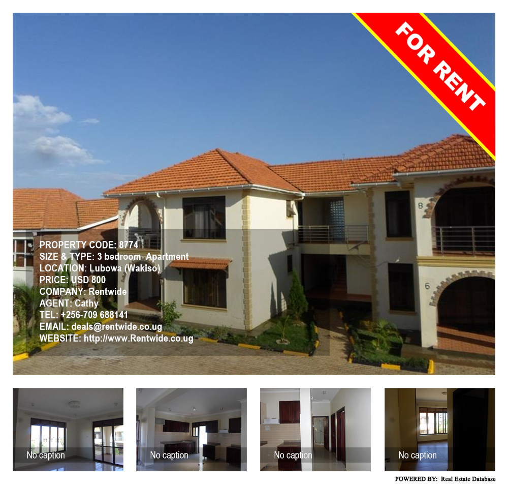 3 bedroom Apartment  for rent in Lubowa Wakiso Uganda, code: 8774
