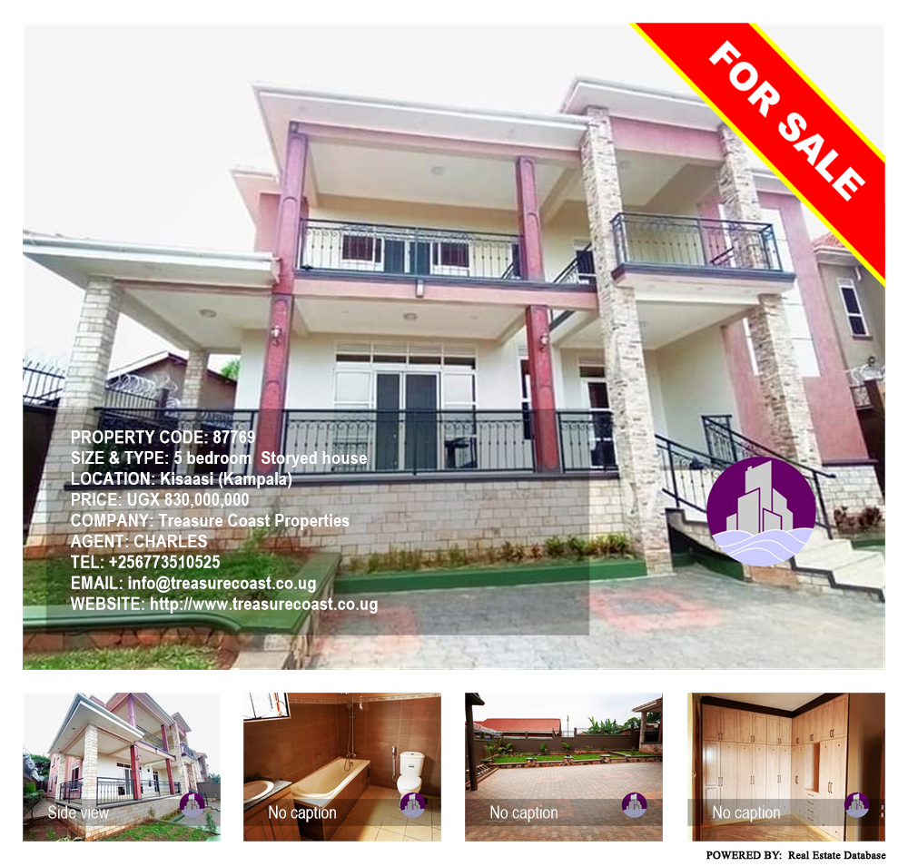 5 bedroom Storeyed house  for sale in Kisaasi Kampala Uganda, code: 87769