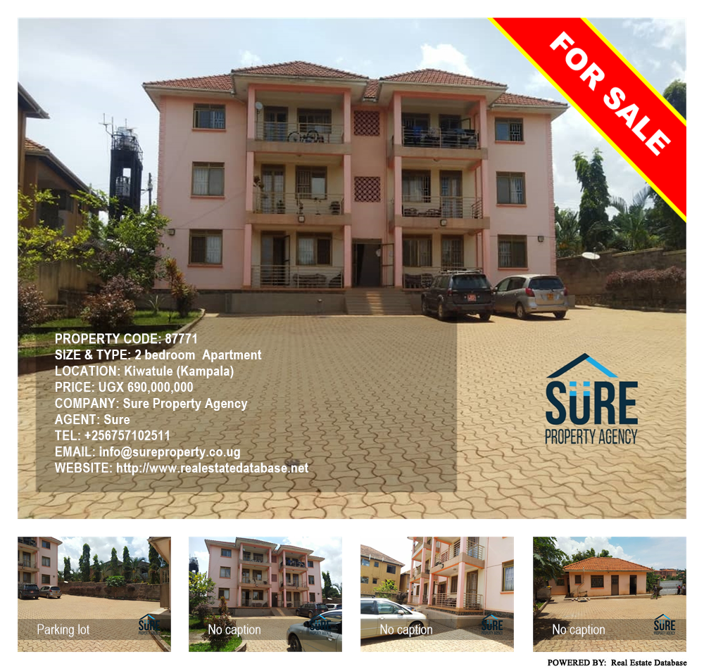 2 bedroom Apartment  for sale in Kiwaatule Kampala Uganda, code: 87771