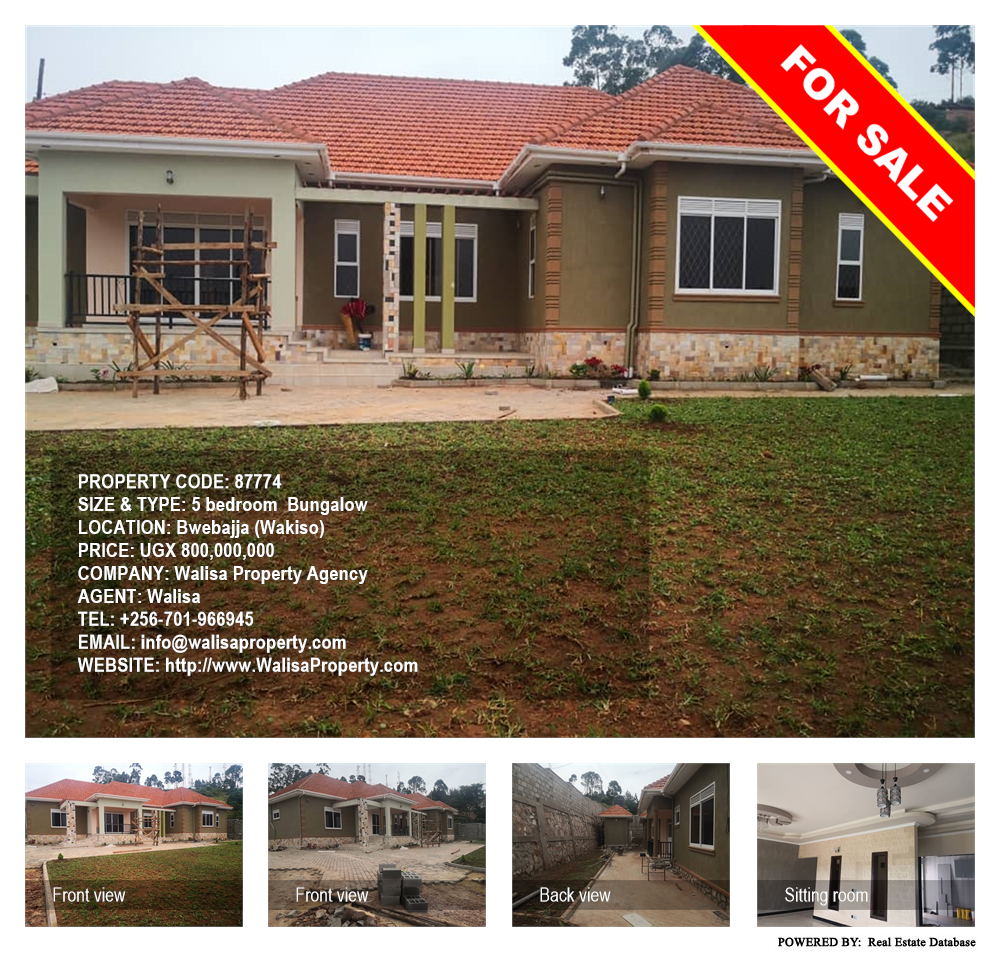 5 bedroom Bungalow  for sale in Bwebajja Wakiso Uganda, code: 87774