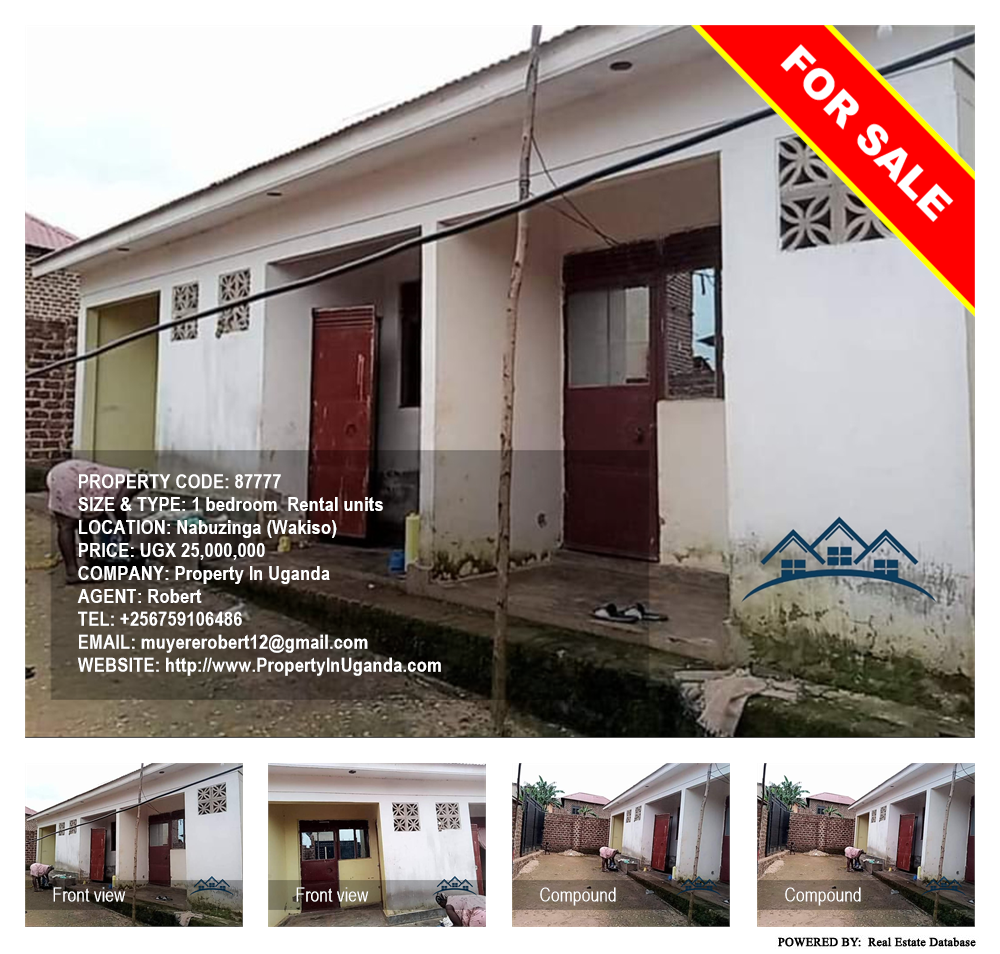 1 bedroom Rental units  for sale in Nabuzinga Wakiso Uganda, code: 87777