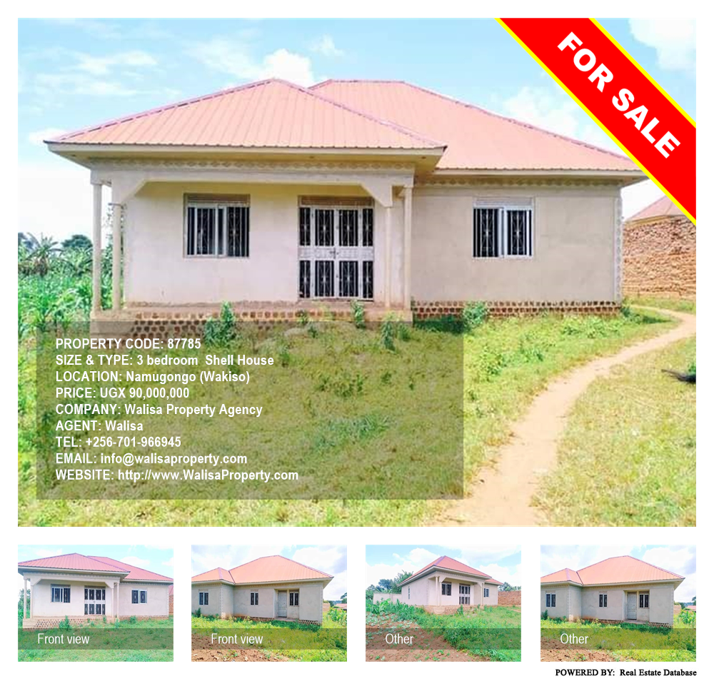 3 bedroom Shell House  for sale in Namugongo Wakiso Uganda, code: 87785