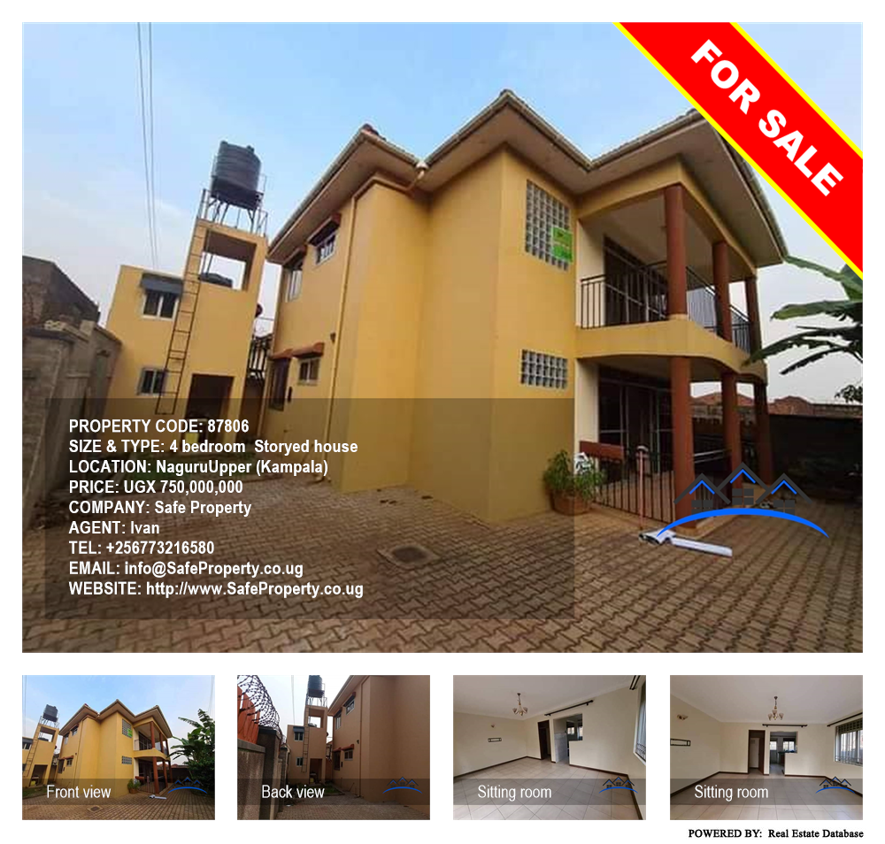 4 bedroom Storeyed house  for sale in Naguru Kampala Uganda, code: 87806