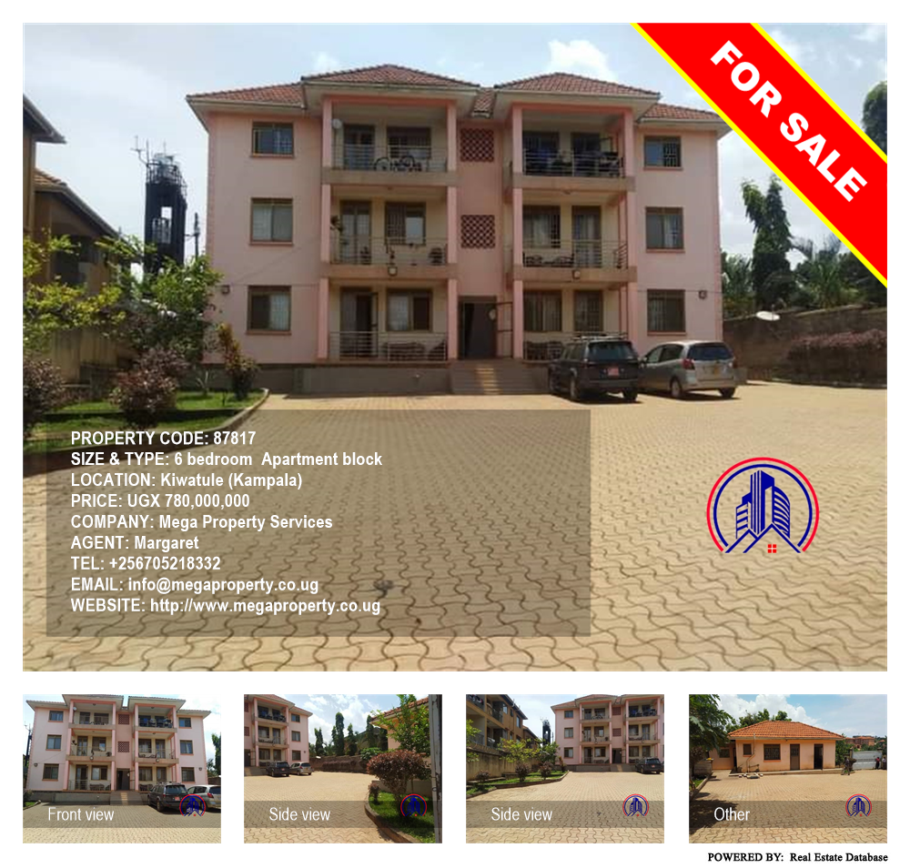 6 bedroom Apartment block  for sale in Kiwaatule Kampala Uganda, code: 87817