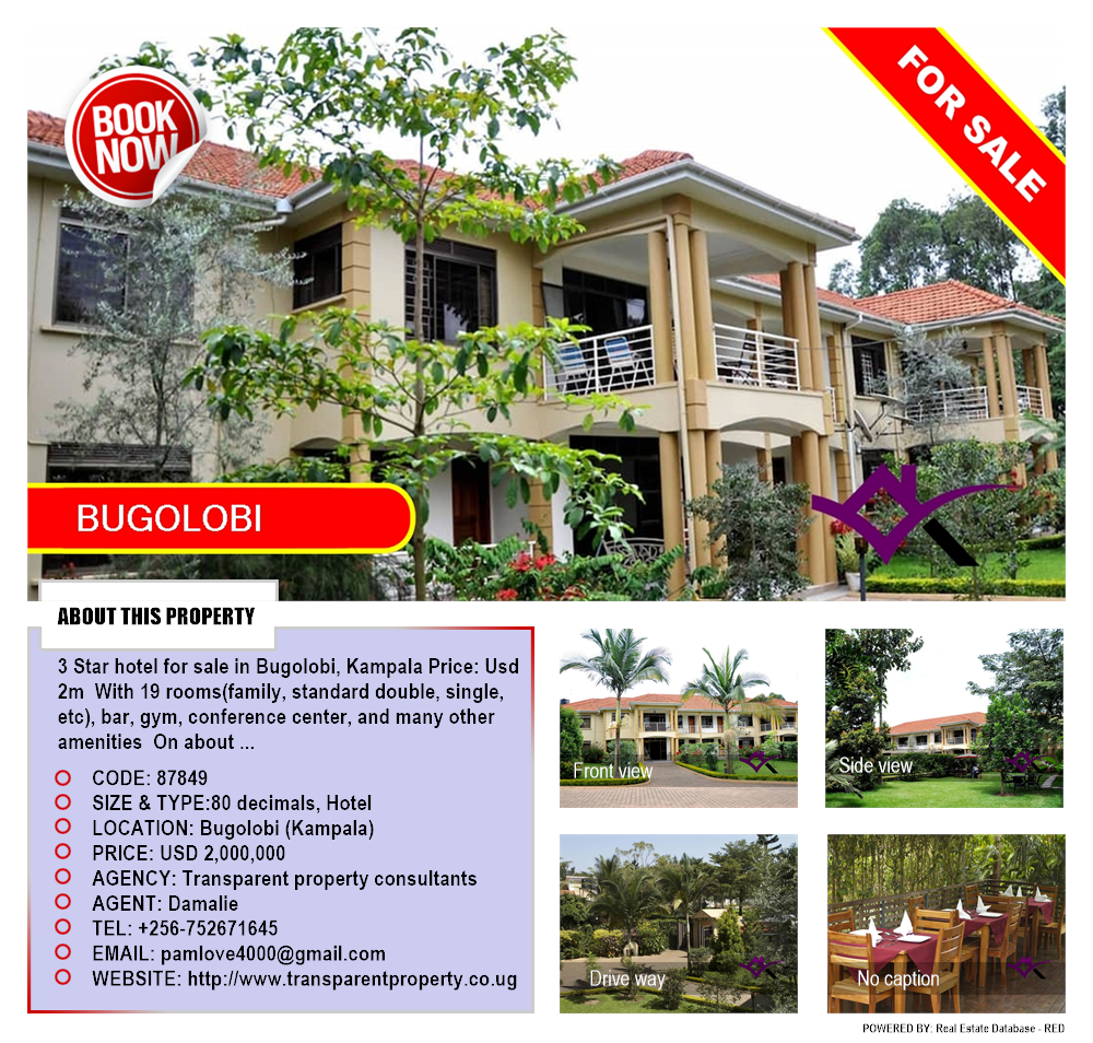 Hotel  for sale in Bugoloobi Kampala Uganda, code: 87849