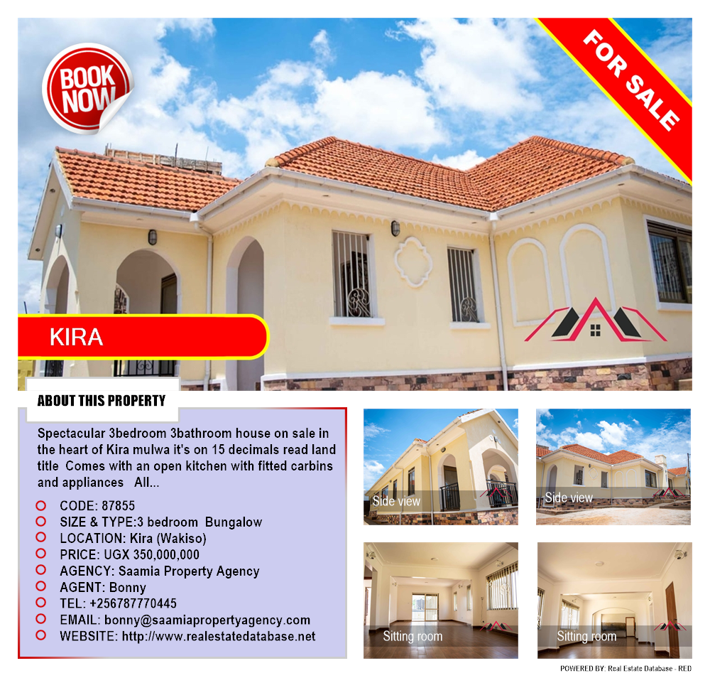 3 bedroom Bungalow  for sale in Kira Wakiso Uganda, code: 87855