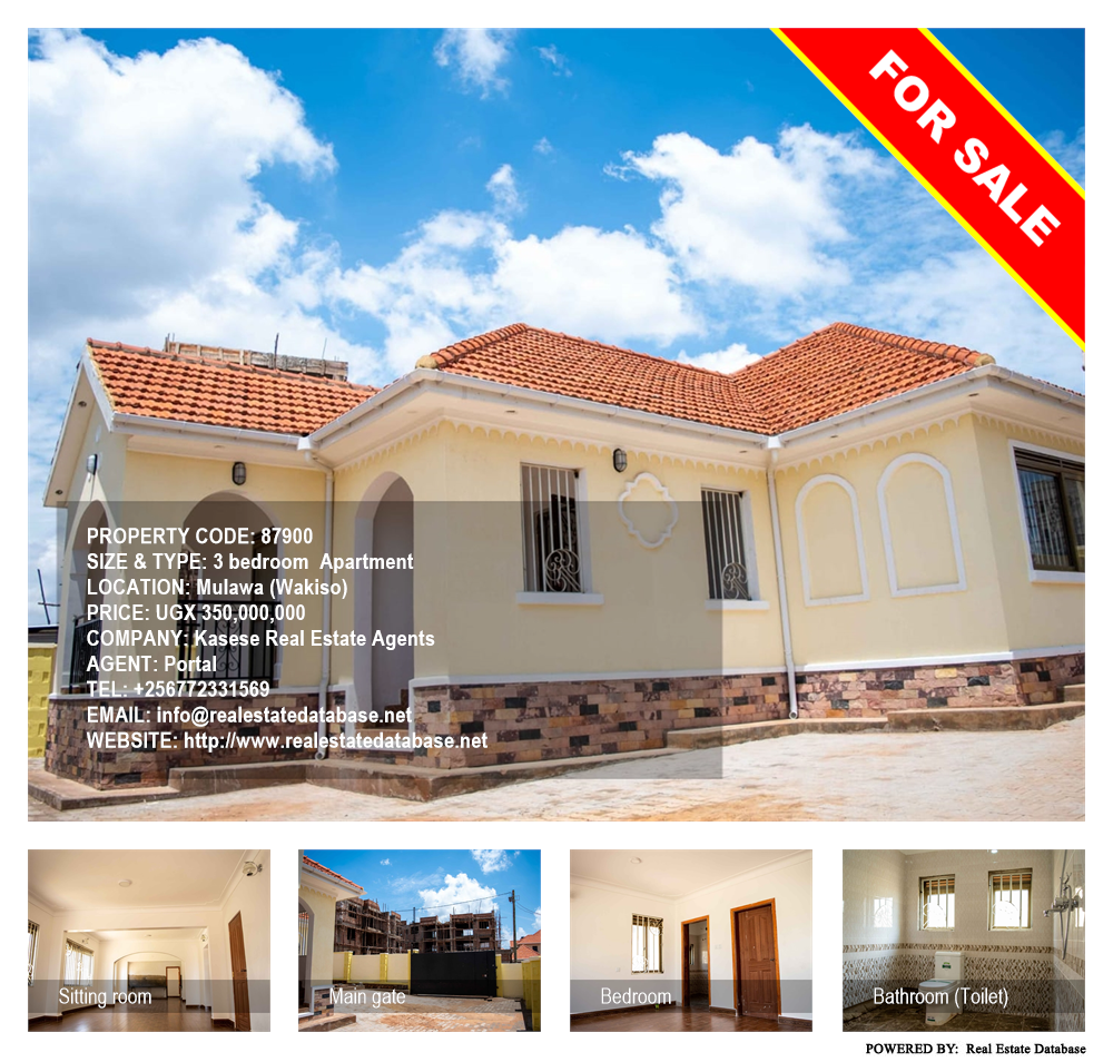 3 bedroom Apartment  for sale in Mulawa Wakiso Uganda, code: 87900