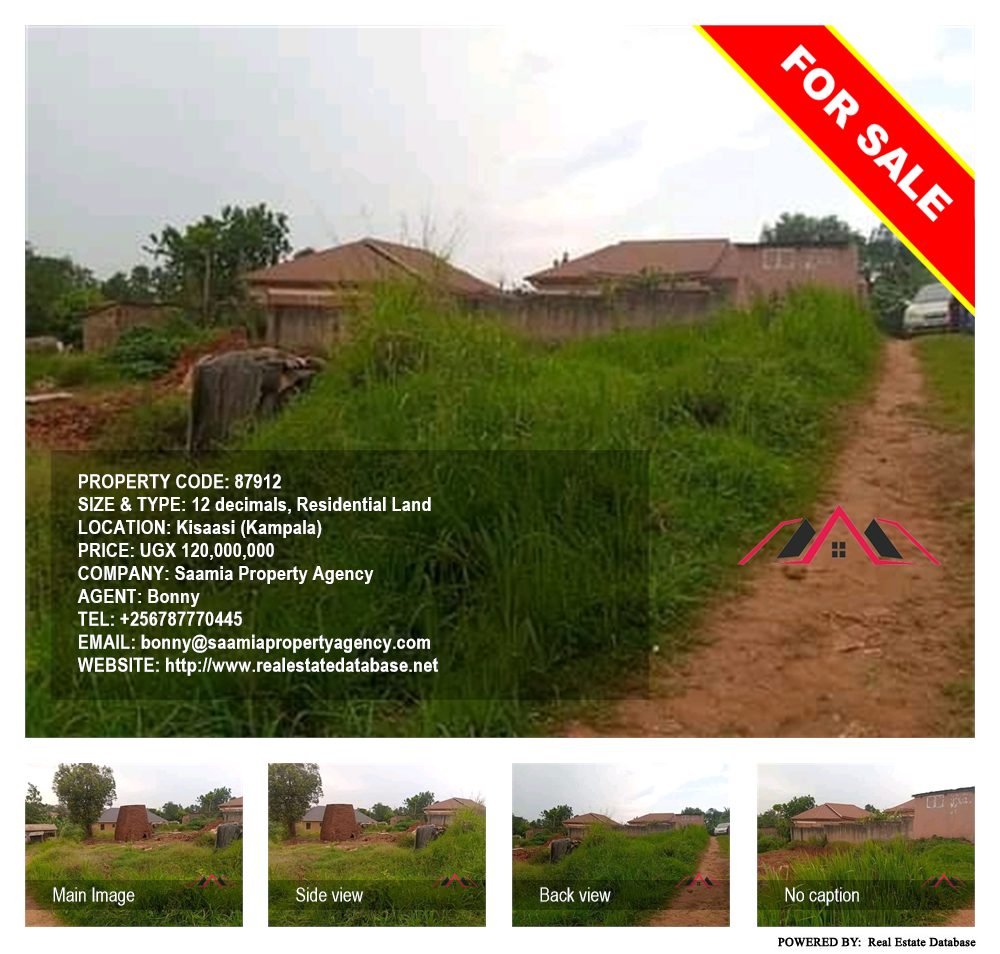 Residential Land  for sale in Kisaasi Kampala Uganda, code: 87912