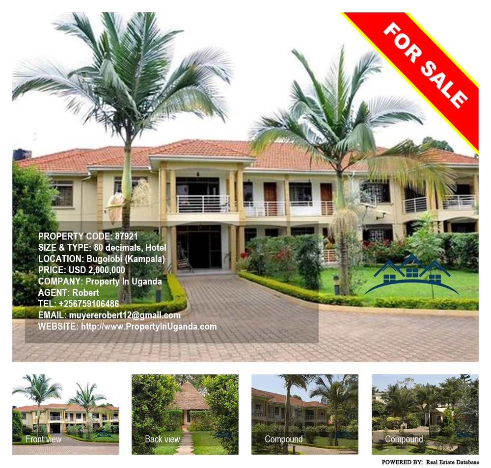 Hotel  for sale in Bugoloobi Kampala Uganda, code: 87921