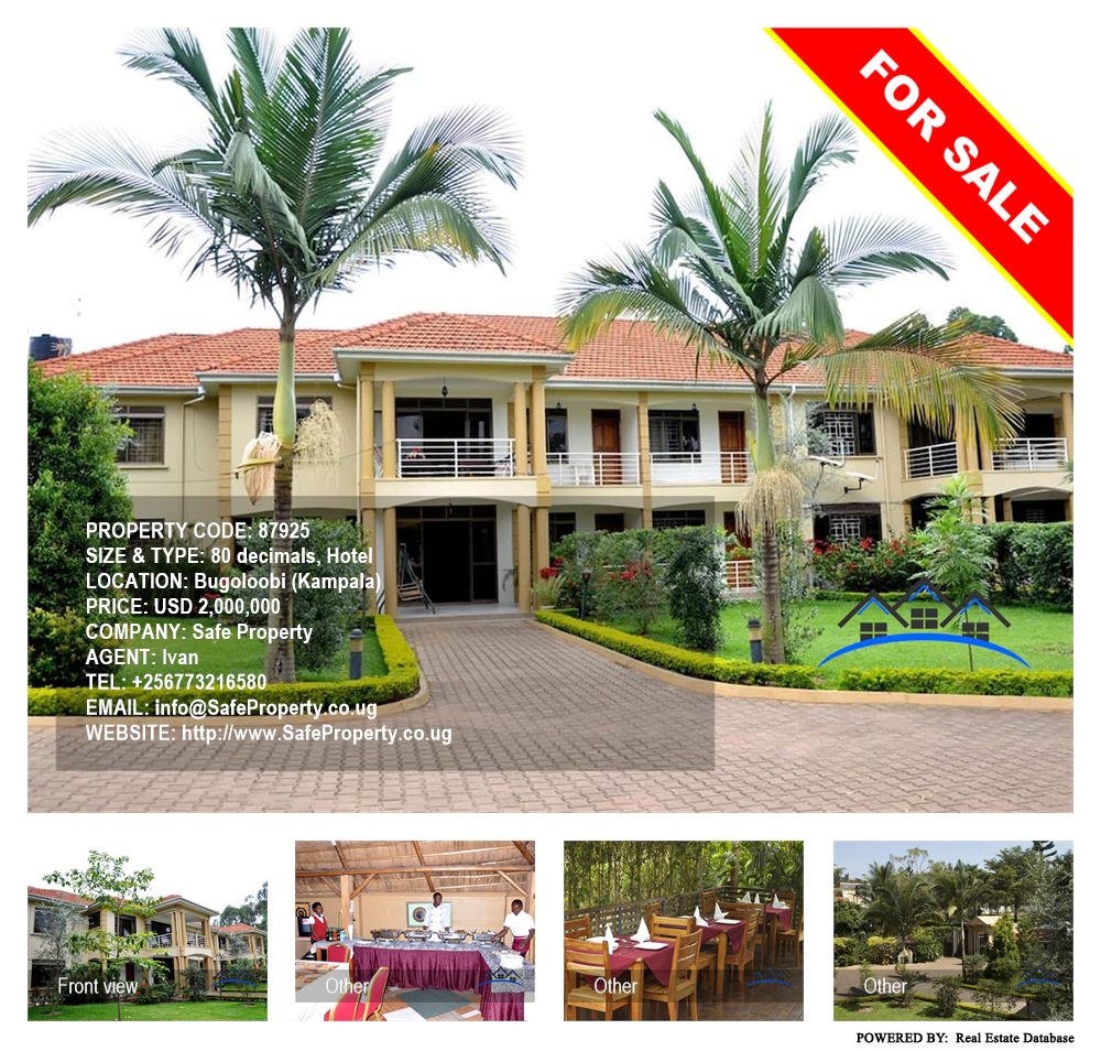 Hotel  for sale in Bugoloobi Kampala Uganda, code: 87925