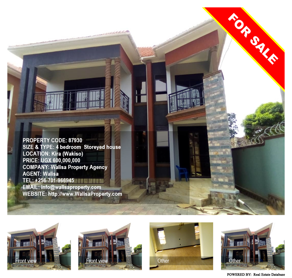 4 bedroom Storeyed house  for sale in Kira Wakiso Uganda, code: 87930