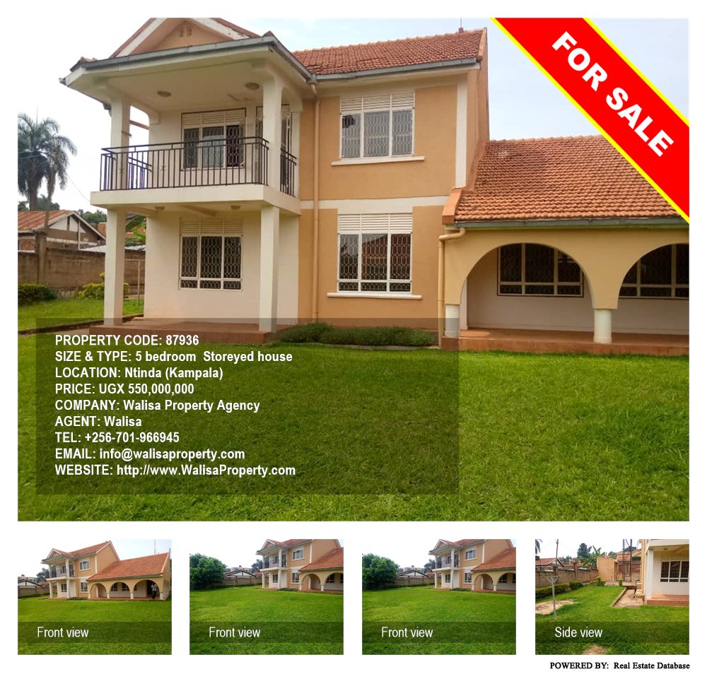 5 bedroom Storeyed house  for sale in Ntinda Kampala Uganda, code: 87936