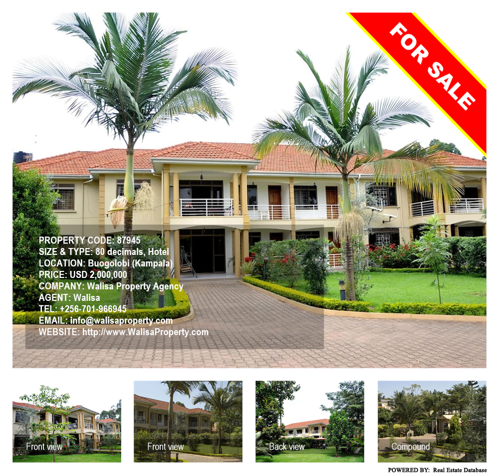 Hotel  for sale in Bugoloobi Kampala Uganda, code: 87945