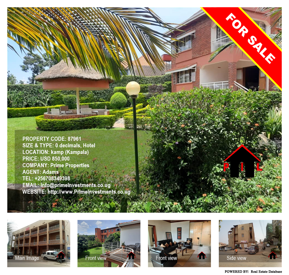Hotel  for sale in Kamp Kampala Uganda, code: 87961