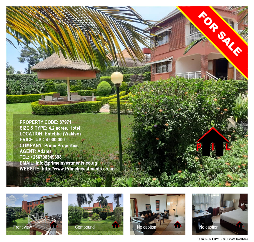Hotel  for sale in Entebbe Wakiso Uganda, code: 87971
