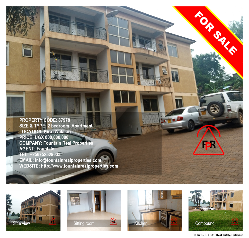 2 bedroom Apartment  for sale in Kira Wakiso Uganda, code: 87978