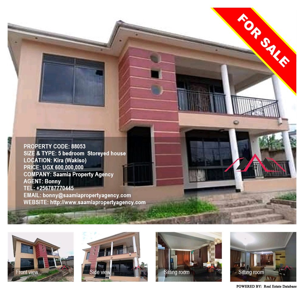 5 bedroom Storeyed house  for sale in Kira Wakiso Uganda, code: 88053