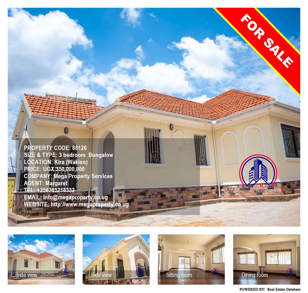 3 bedroom Bungalow  for sale in Kira Wakiso Uganda, code: 88126