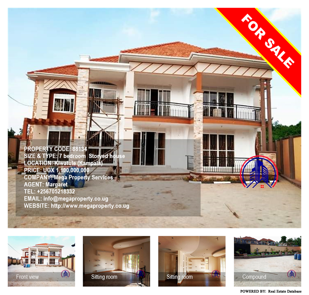 7 bedroom Storeyed house  for sale in Kiwaatule Kampala Uganda, code: 88134