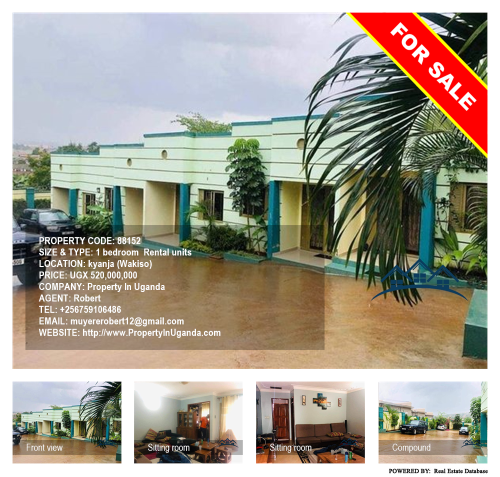1 bedroom Rental units  for sale in Kyanja Wakiso Uganda, code: 88152