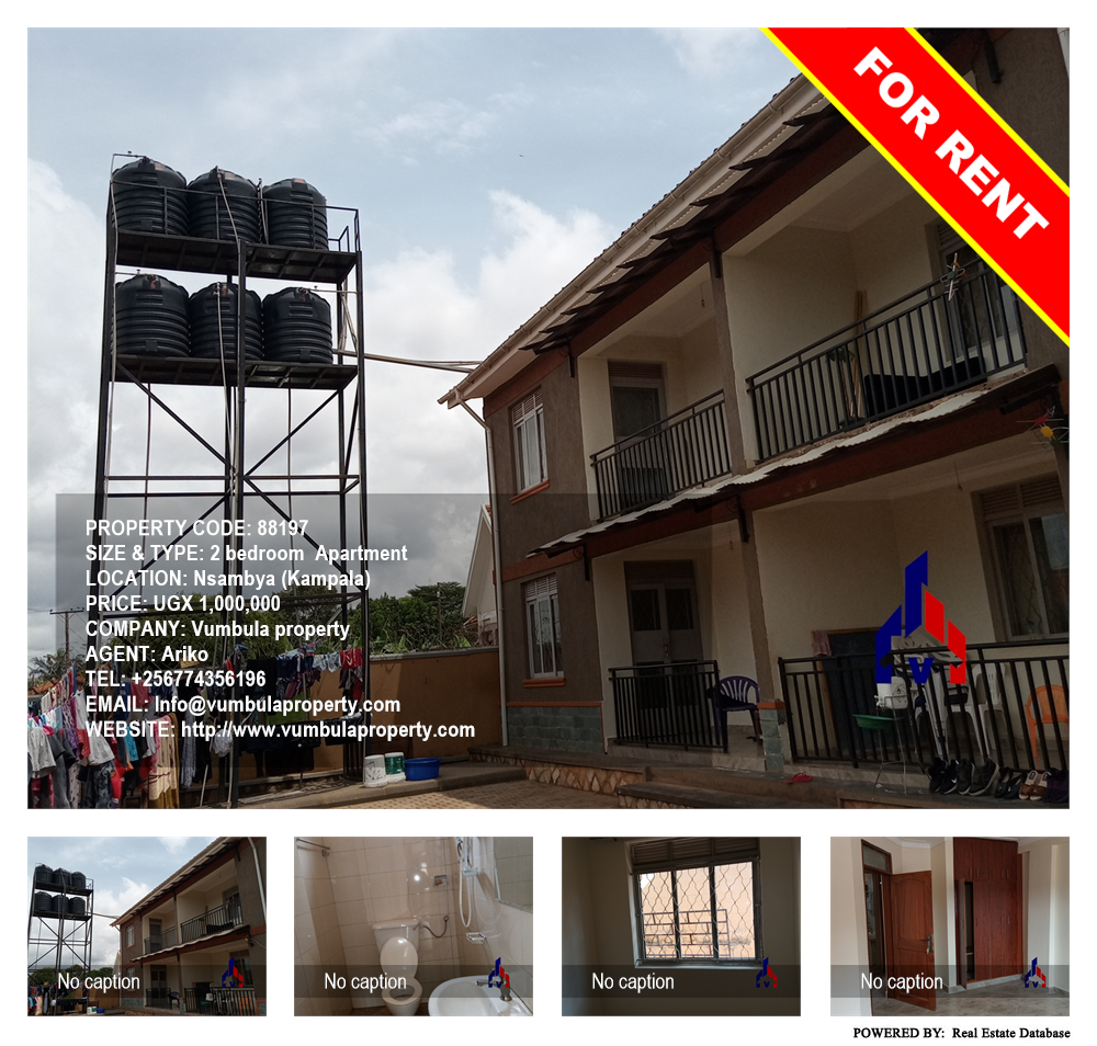 2 bedroom Apartment  for rent in Nsambya Kampala Uganda, code: 88197