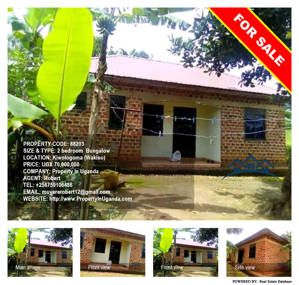 2 bedroom Bungalow  for sale in Kiwologoma Wakiso Uganda, code: 88203