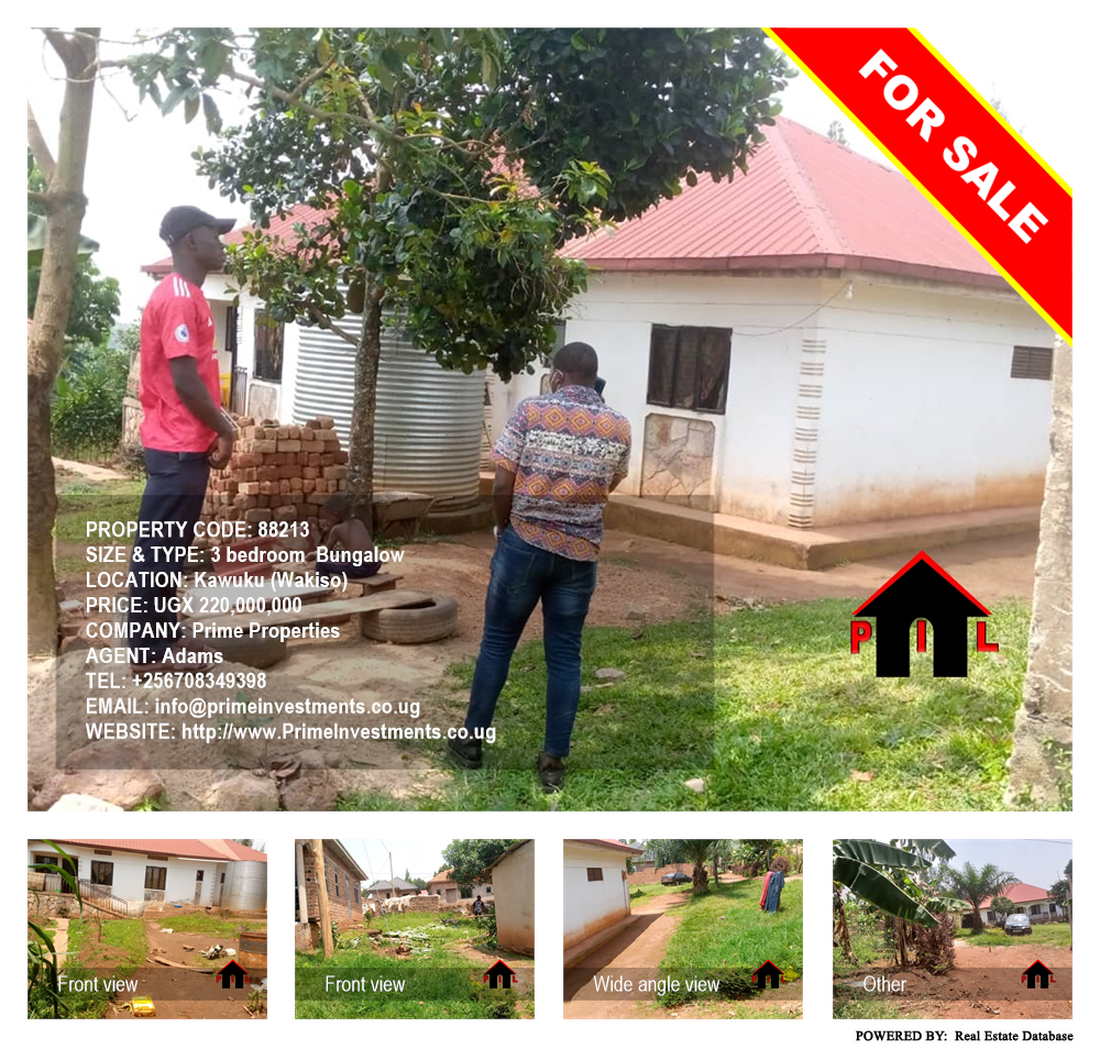 3 bedroom Bungalow  for sale in Kawuku Wakiso Uganda, code: 88213