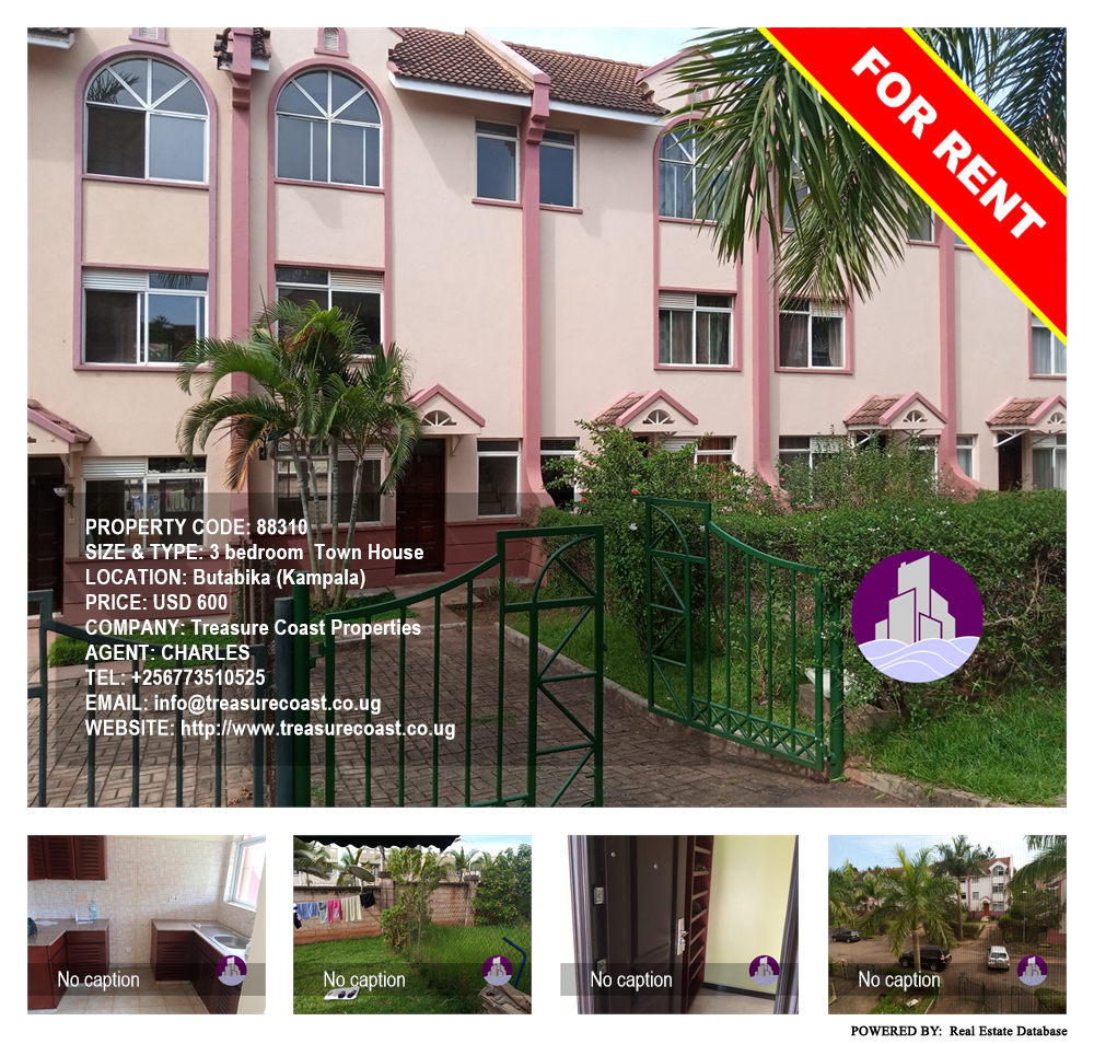 3 bedroom Town House  for rent in Butabika Kampala Uganda, code: 88310