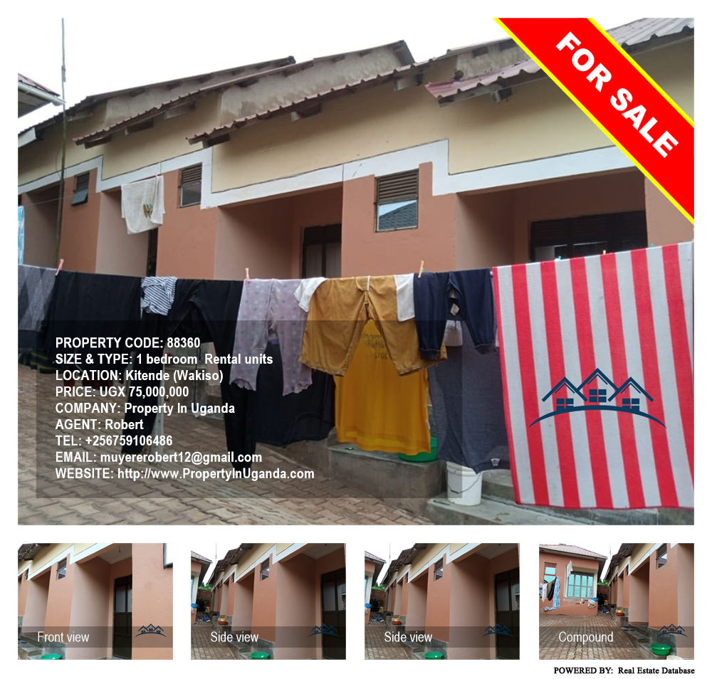 1 bedroom Rental units  for sale in Kitende Wakiso Uganda, code: 88360