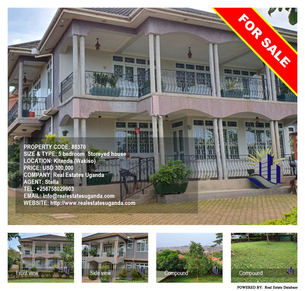 5 bedroom Storeyed house  for sale in Kitende Wakiso Uganda, code: 88370